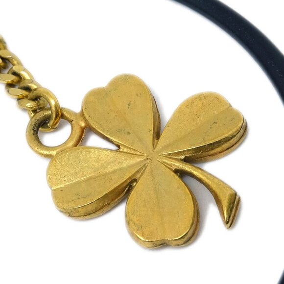 Chanel Black Clover Hoop Dangle Earrings Clip-On 94C 193559 - Picture 4 of 4